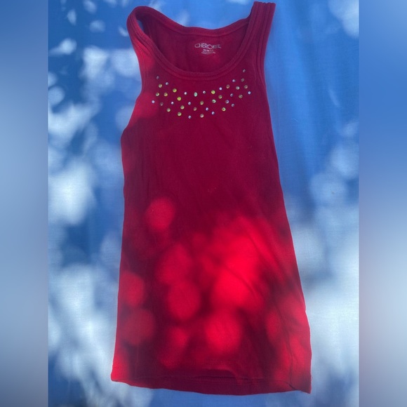 Sequined Cherokee Red Tank - Picture 1 of 2